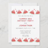 Invitation Jardin Summer BBQ fête d'anniversaire (Devant)