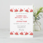 Invitation Jardin Summer BBQ fête d'anniversaire (Debout devant)