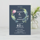 Invitation Jardin sur la Riviera 40e anniversaire de mariage (Debout devant)