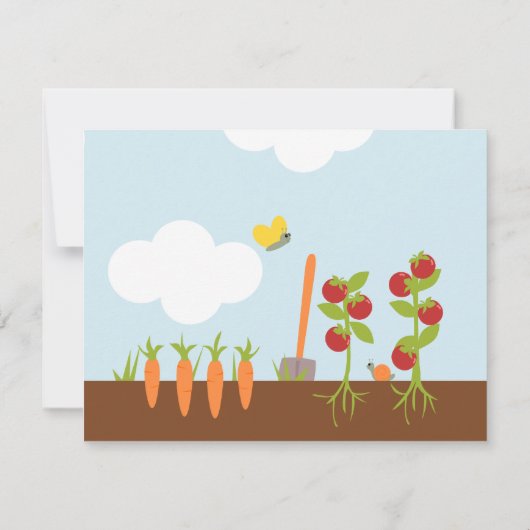 Invitation Jardin végétal (Dos)