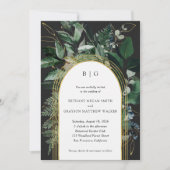 Invitation Jardin verdoyant, Arc botanique moderne mariage In (Devant)