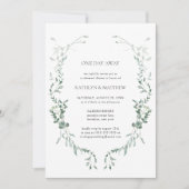 Invitation Jardin verdoyant moderne d'Eucalyptus à une journé (Devant)