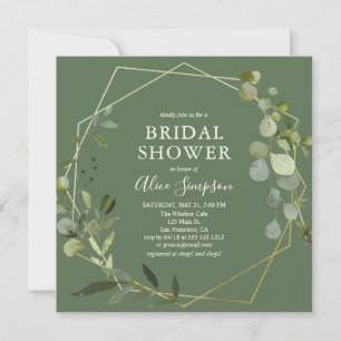Invitation Jardin Verdure Eucalyptus Baby Shower Mariage