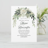 Invitation Jardin Vert Jardin Jardin Jardin Baby shower éléga (Debout devant)