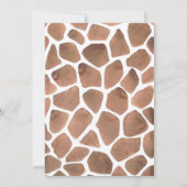 Invitation Jardin vert moderne | Anniversaire de la Giraffe (Dos)