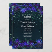 Invitation Jardin vert violet enchanté nuptiale (Devant / Derrière)
