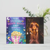 Invitation Jardin Vidéo Nuit Anniversaire Photo (Debout devant)