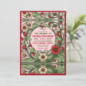 Invitation Jardin vintage Art Nouveau (Debout devant)