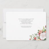 Invitation Jardin Vintage Fleurs Photo Anniversaire (Dos)