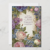 Invitation Jardin Vintage victorien Mariage floral (Devant)
