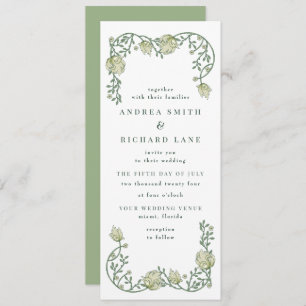 Invitation Jardin Vintage victorien Mariage floral