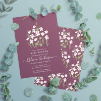 Jardin violet fleuri élégant baby shower