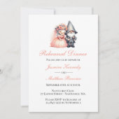 Invitation Jardin Whimsical Gnome Orange Mariage répétition (Devant)