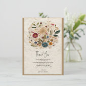 Invitation Jardin Whimsical Pressé Fleurs Mariage bohème (Debout devant)