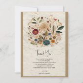 Invitation Jardin Whimsical Pressé Fleurs Mariage bohème (Devant)