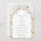 Invitation Jardin Wildflower Printemps Mariage d'été (Devant)