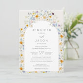 Invitation Jardin Wildflower Printemps Mariage d'été (Debout devant)