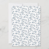 Invitation Jardin Willow Elegant Bleu et Blanc Floral (Devant)