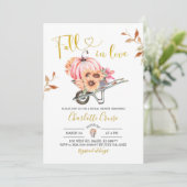 Invitation Jardiner Citrouille rose chute dans la Fête des ma (Debout devant)