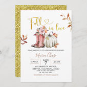 Invitation Jardiner Citrouille tomber dans la Fête des mariée (Devant / Derrière)