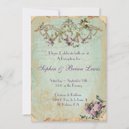 Invitation Jardins antiques de Marie Antoinette Versailles 5 (Dos)