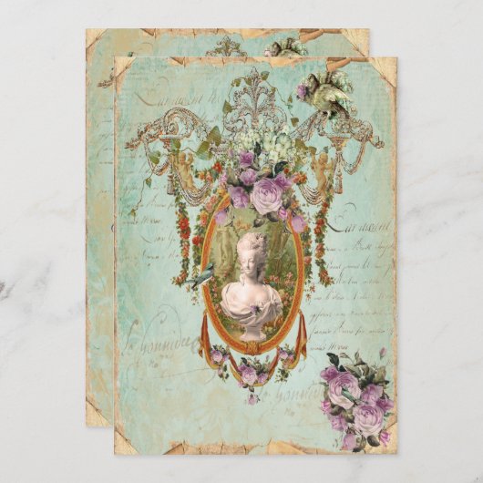 Invitation Jardins antiques de Marie Antoinette Versailles 5 (Devant / Derrière)