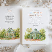 Invitation Jardins botaniques de DENVER Mariage de mosaïque d