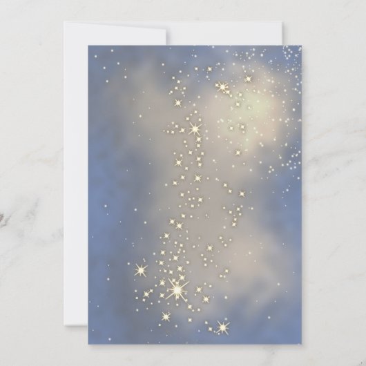 Invitation Jardins de Noël Bleus (Dos)