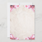 Invitation Jarre de maçon à pivoine rose pour douche de marié (Dos)