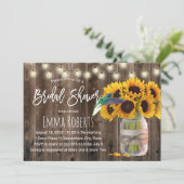 Invitation Jarre de tournesol rustique et Fête des mariées de (Debout devant)