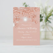 Invitation Jars de lumières de mariage Rose Gold Rustique Inv (Debout devant)