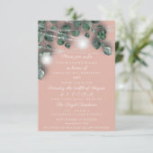 Invitation Jars de lumières de mariage Rustique Vert Boisée (Debout devant)