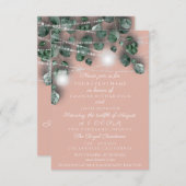 Invitation Jars de lumières de mariage Rustique Vert Boisée (Devant / Derrière)