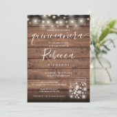 Invitation Jars Mason Jars Script Quinceañera 15e (Debout devant)
