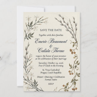 Invitation Jasmin blanc, Saule chat, Baies tombantes, Obtenu