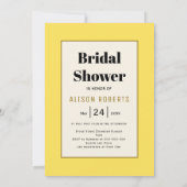Invitation Jasmin jaune mariage douche nuptiale (Dos)