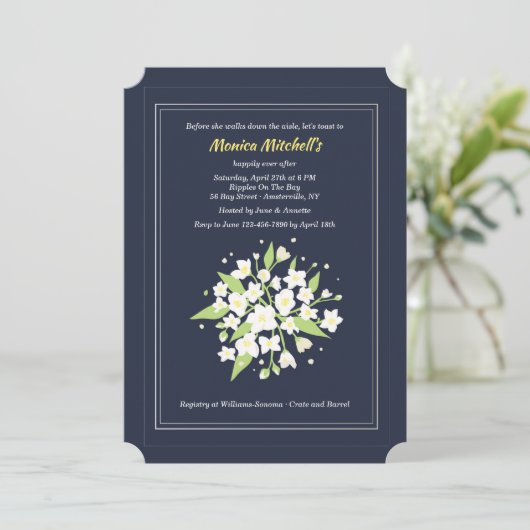 Invitation Jasmine Bouquet (Debout devant)