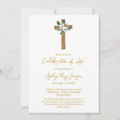 Invitation Jasmine Cross Celebration of Life Funeral (Devant)
