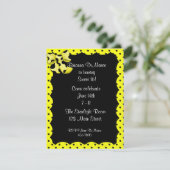 Invitation jaune à pois noirs (Debout devant)