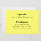 Invitation Jaune Bachelorette Bash (Dos)