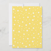 Invitation Jaune Bébé Pieds Drive Par Baby shower (Dos)