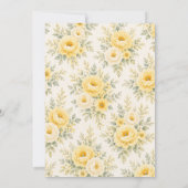 Invitation Jaune Beurre et Mariage Sage (Dos)