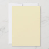 Invitation Jaune Beurre Feuille d'Olive Mariage (Dos)
