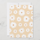 Invitation Jaune Boho Daisy Floral Girl Baby shower (Dos)