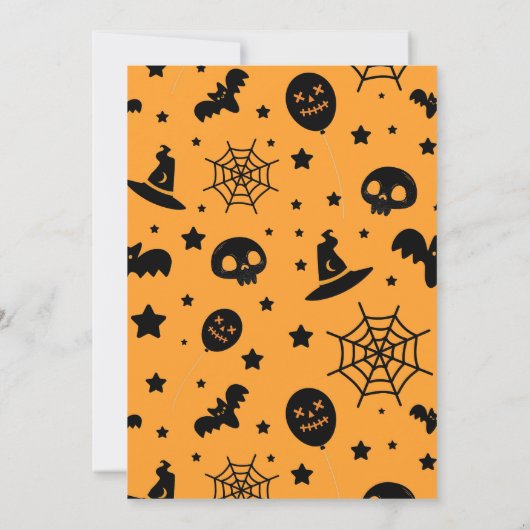 Invitation Jaune BOO Spooktacular Halloween fête d'anniversai (Dos)