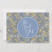 Invitation Jaune botanique et Jaune de la Marine (Dos)