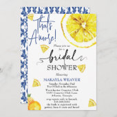 Invitation jaune C'est Amore Lemon Fête des mariées (Devant / Derrière)