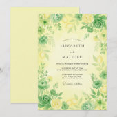Invitation Jaune Citron Frais Citron Été Mariage (Devant / Derrière)