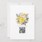 Invitation Jaune citron, gris orageux et mariage gris clair (Dos)