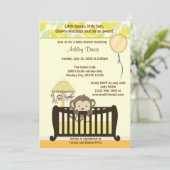 Invitation JAUNE CJ-Y de huche d'invitation de baby shower de (Debout devant)